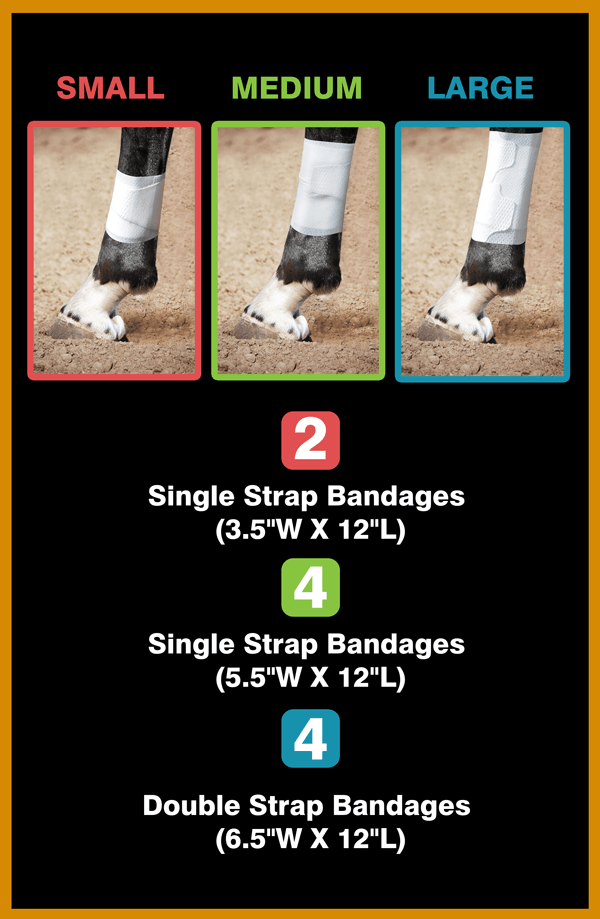 Single and Double Strap Equine Bandaflex Bandages